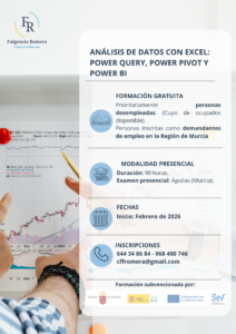Análisis de Datos con Excel (60 h · Presencial · Desempleados) – Águilas