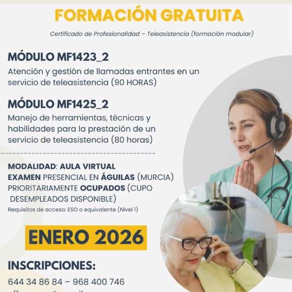 Gestión de Llamadas de Teleasistencia (170 h · Aula Virtual · Ocupados)