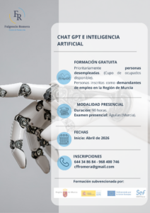 ChatGPT e Inteligencia Artificial (60 h · Presencial · Desempleados) – Águilas