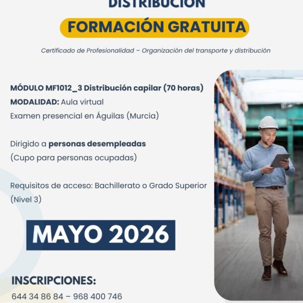 Organización del Transporte y Distribución (70 horas · Aula Virtual · Desempleados)