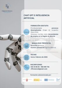 ChatGPT e Inteligencia Artificial (60 h · Presencial · Desempleados) – Águilas