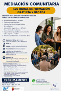 AC-2025-6016 MEDIACIÓN COMUNITARIA (420 h · Presencial · Desempleados) – Puerto Lumbreras