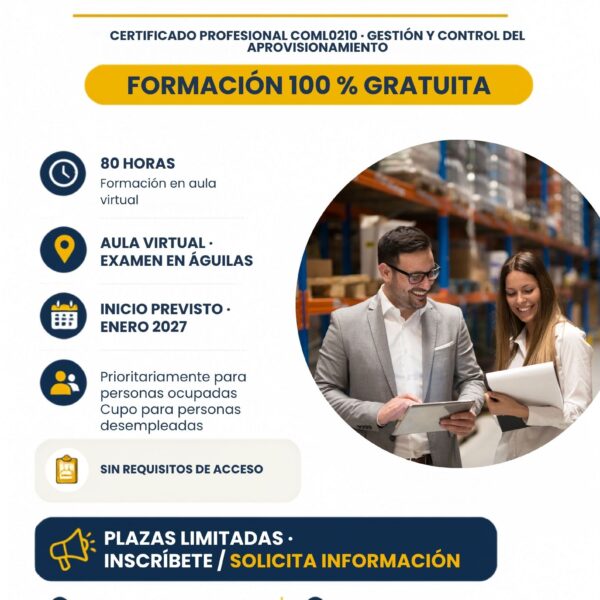 Gestión de Proveedores (80 horas · Aula Virtual · Ocupados)