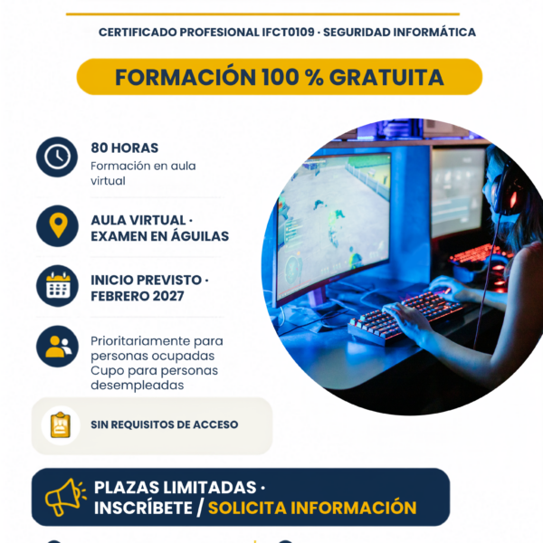 Seguridad en Equipos Informáticos (80 horas · Aula Virtual · Ocupados)